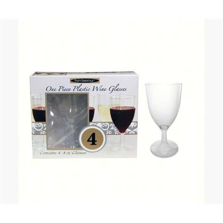 NORTHWEST ENTERPRISES North West Enterprises NWEN8124 4 Wine Glasses Box Set; Clear - 8 oz NWEN8124